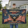 Personalized Family Name America's 250th Anniversary Eagle Liberty House Flag
