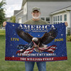 Personalized Family Name America 250th Anniversary Semiquincentennial House Flag