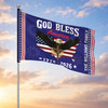 Customized Family Name God Bless America 1776-2026 Eagle Cross House Flag