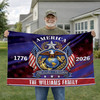 Customized Family Name America 250 Years of Freedom Eagle Anchor House Flag