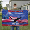 Customized Family Name Honoring 250th Anniversary Land of the Free House Flag