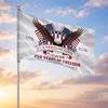 Personalized Family Name United States 250 Years of Freedom Majestic Eagle House Flag