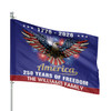 Personalized Family Name Majestic America 250 Years of Freedom Script House Flag