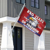 Personalized Family Name Artistic Eagle 250 Years of Freedom Patriotic House Flag