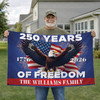 Customized Family Name 250 Years of Freedom American Celebration House Flag