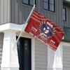 Personalized Family Name America 250th Anniversary Emblem Bold Red House Flag