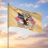 Customized Family Name 250 Years of Freedom Floral Eagle House Flag