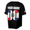Personalize Name Number Dominican Republic Flag Dominicana Black Baseball Jersey S-5XL