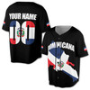 Personalize Name Number Dominican Republic Flag Dominicana Black Baseball Jersey S-5XL
