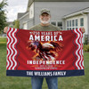 Customized Family Name 250 Years of America Independence Semiquincentennial House Flag
