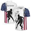 Customized Patriotic Pickleball Player With Small Dots Men's Polo Shirt S-5XL