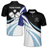 Customized Pickleball Wave Name and Team Men's Polo Shirt S-5XL