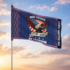 Personalized Family Name 250 Years of Freedom Wavy Patriotic Eagle House Flag