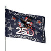 Customized Family Name American Pride 250th Anniversary Grunge Star House Flag