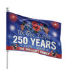 Customized Family Name We The People 250 Years Celebration Firework House Flag