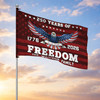 Customized Family Name Red Independence 250 Years of Freedom House Flag