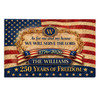 America 250th Anniversary Serve The Lord Custom Doormat Bible Verse Welcome Mat