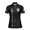 Custom Name Court Order of the Amaranth OES Freemasonry Women's Polo Shirt Size S-5XL