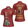 Personalized Court Name DOI Egyptian Ancient Goddess Crown of Eternity 3D Women Polo Shirt Size S-5XL