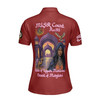 Personalized Court Name DOI Daughters Of Isis Purple Lady Shriners AEAONMS Women's Polo Shirt Size S-5XL