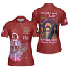 Personalized Court Name DOI Daughters Of Isis Purple Lady Shriners AEAONMS Women's Polo Shirt Size S-5XL