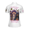 Personalized Court Name DOI Daughters Of Isis Purple Lady Shriners AEAONMS Women's Polo Shirt Size S-5XL