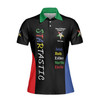 Customize Name OES Order of the Eastern Star Pentagon Down 1850 Electa Adah Ruth Esther Martha Freemasonry 3D Women's Polo Shirt Size S-5XL