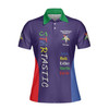 Customize Name OES Order of the Eastern Star Pentagon Down 1850 Electa Adah Ruth Esther Martha Freemasonry 3D Women's Polo Shirt Size S-5XL