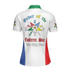 Customize Name OES Order of the Eastern Star Pentagon Down 1850 Electa Adah Ruth Esther Martha Freemasonry 3D Women's Polo Shirt Size S-5XL