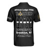 Personalized Lodge Name Raised Differntly F&AM PHA Prince Hall Affiliation Freemasonry 3D Men's Polo Shirt S-5XL