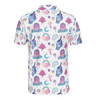 Funny Colorful seamless pattern sweets rainbow ice cream tombstone cross lollipop cupcake rose 3D Men's Polo Shirt S-5XL