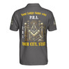 Personalized Name Freemasonry PHA 2B1 ASK1 Wisom Strenght Beauty 3D Men's Polo Shirt S-5XL