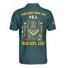 Personalized Name Freemasonry PHA 2B1 ASK1 Wisom Strenght Beauty 3D Men's Polo Shirt S-5XL
