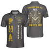 Personalized Name Freemasonry PHA 2B1 ASK1 Wisom Strenght Beauty 3D Men's Polo Shirt S-5XL