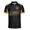 Prince Hall Mason The Brotherhood Black Gold Custom Name 3D Men's Polo Shirt S-5XL