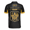 Prince Hall Mason The Brotherhood Black Gold Custom Name 3D Men's Polo Shirt S-5XL