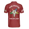 Customize Name, Chapter Name OES Order of The Eastern Star Sistar Freemason 3D Men's Polo Shirt S-5XL