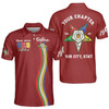 Customize Name, Chapter Name OES Order of The Eastern Star Sistar Freemason 3D Men's Polo Shirt S-5XL