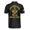Personalized International Masonic Emblem 3D Men's Polo Shirt S-5XL