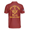 Personalized International Masonic Emblem 3D Men's Polo Shirt S-5XL