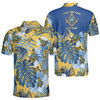 Custom Lodge Tropical Blue Freemason 3D Men's Polo Shirt S-5XL