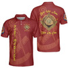 Custom Lodge Name Number Masonic Past Master Sun Freemasonry 3D Men's Polo Shirt S-5XL