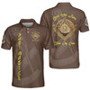 Custom Lodge Name Number Masonic Past Master Sun Freemasonry 3D Men's Polo Shirt S-5XL