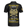 Custom Name, Number Scottish Rite Eagle Wings 33 Degree AASR PHA Freemasonry 3D Men's Polo Shirt S-5XL