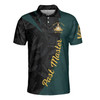 Personalized Name Past Master Emblem Square Compass F&AM PHA Freemason 3D Men's Polo Shirt S-5XL