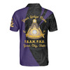 Personalized Name Past Master Emblem Square Compass F&AM PHA Freemason 3D Men's Polo Shirt S-5XL