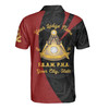 Personalized Name Past Master Emblem Square Compass F&AM PHA Freemason 3D Men's Polo Shirt S-5XL