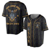 Customize Name, Lodge Name Masonic Pattern Seamless Freemason 3D Baseball Jersey 3D Baseball Jersey Shirt Size S-5XL