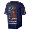 Personalized Guild Name HOTC Heroines of the Templar Crusades 3D Baseball Jersey Shirt Size S-5XL