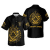 Custom Lodge Name Freemason From Darkness To Light 2B1 ASk1 3D Button Down Shirt Size S-5XL